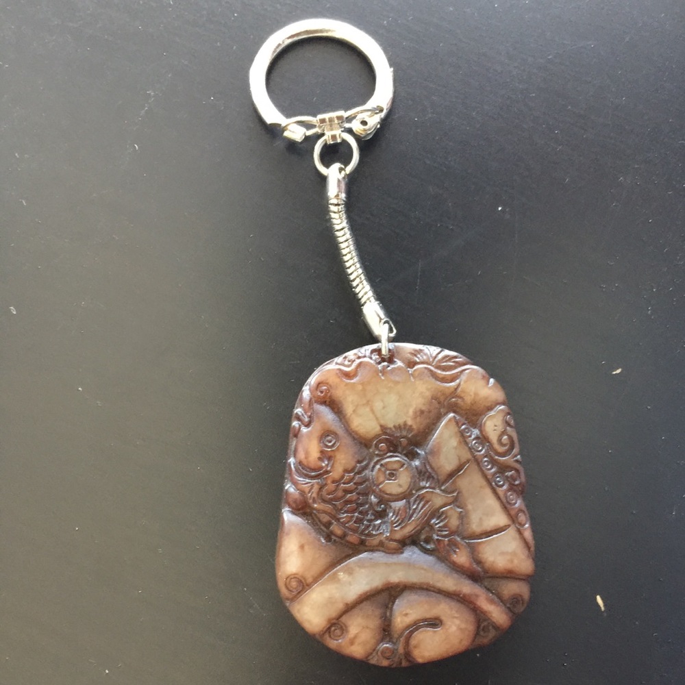 Jasper stone keys chain